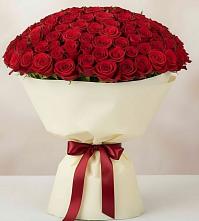 Букет 101 Красная роза Милано в Каргополе