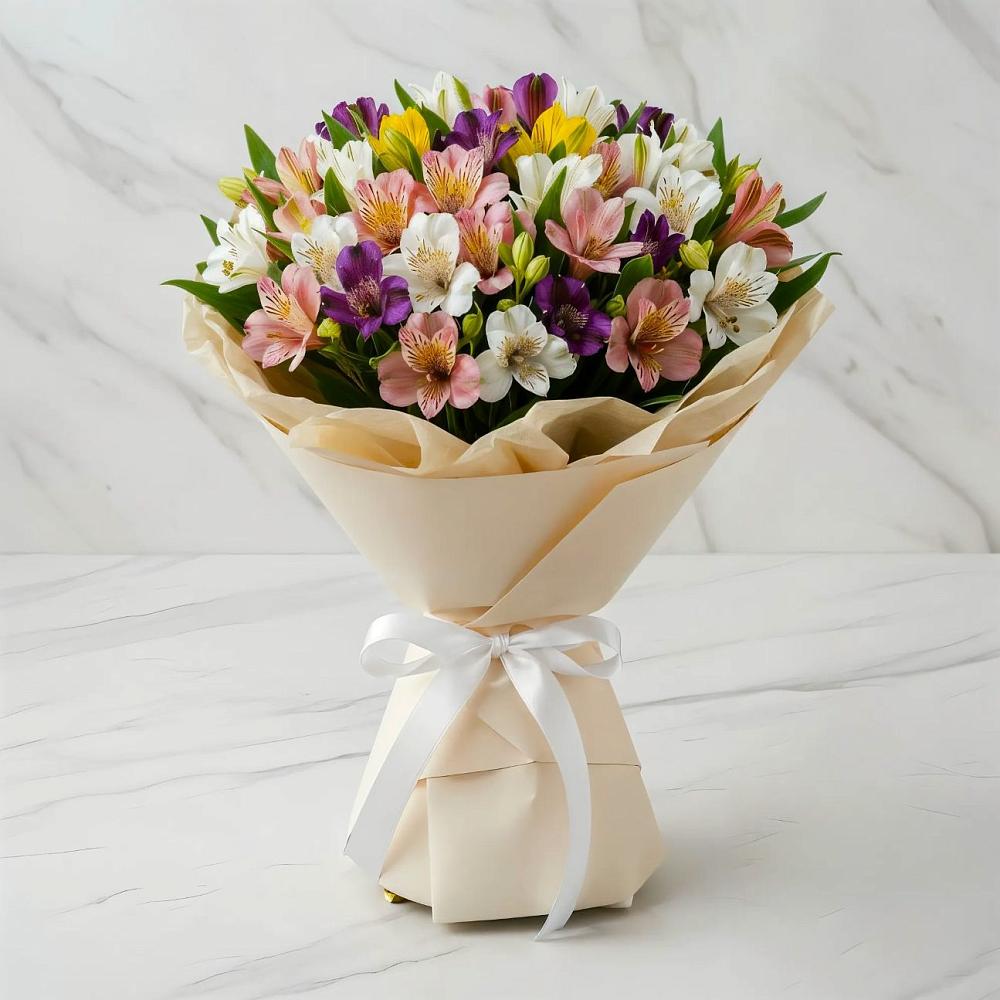 Букет цветов из: Альстромерии в Каргополе