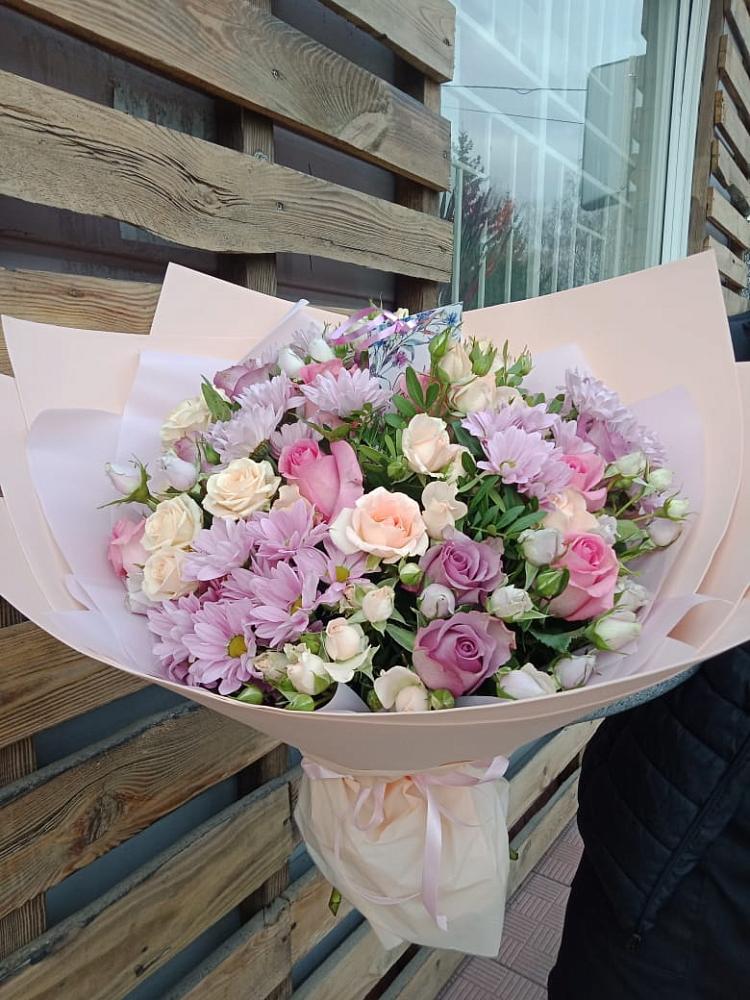 Букет цветов из: Розы и Хризантемы в Каргополе