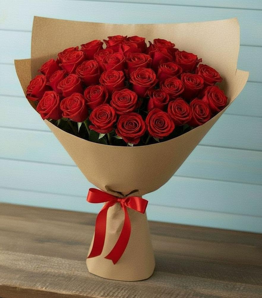 Букет Красные розы Милано в Каргополе