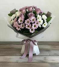 Букет цветов из:  Хризантемы и Розы #REPLACE_PRED# Каргополе