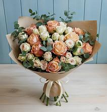 Букет цветов из:  Альстромерии и Розы #REPLACE_PRED# Каргополе